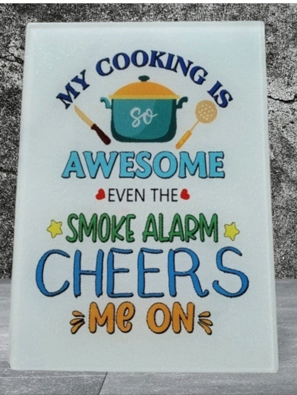 My cooking is so awesome Glass Cutting Board
